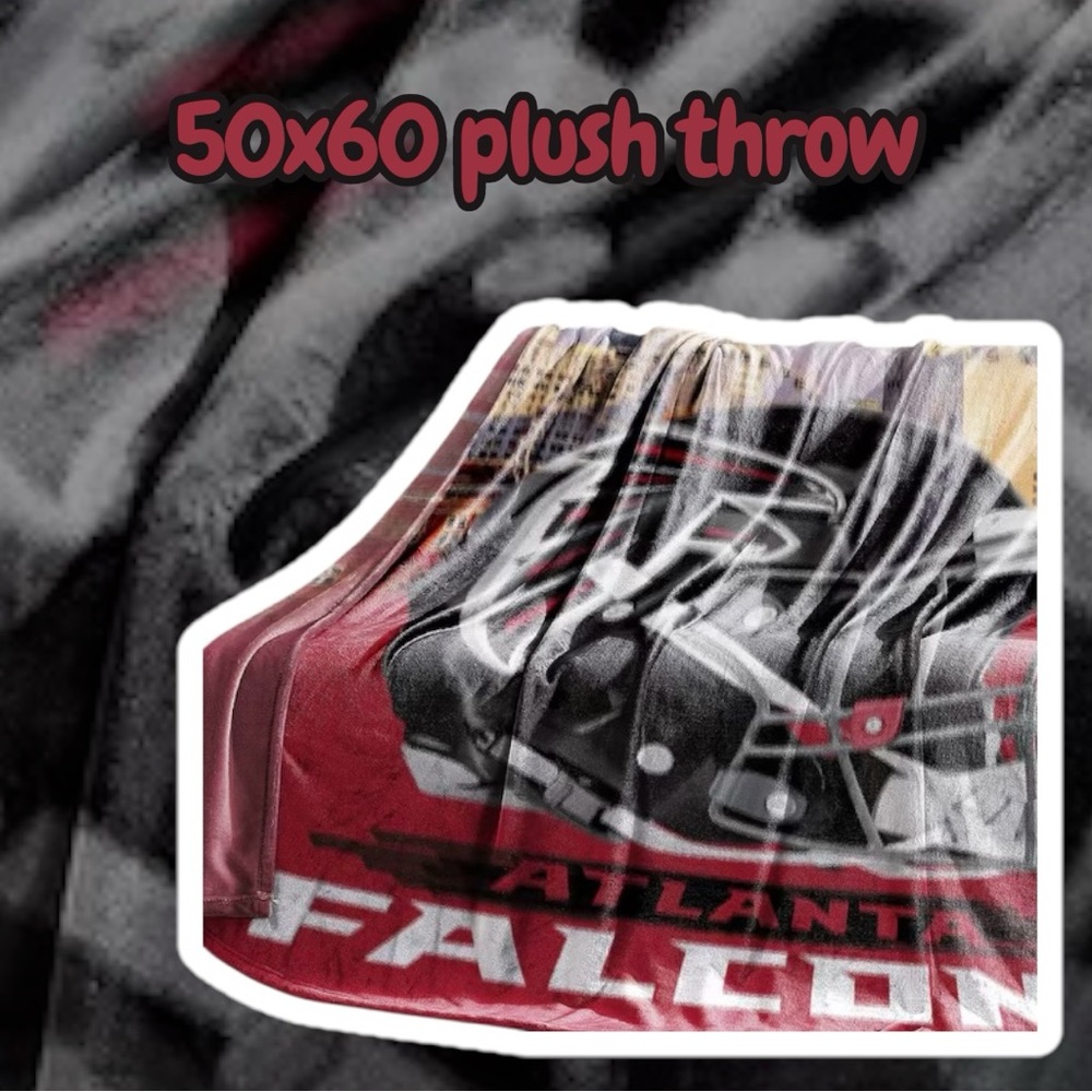 Atlanta Falcons plush blanket throw wrap. Unique design. Officially licensed